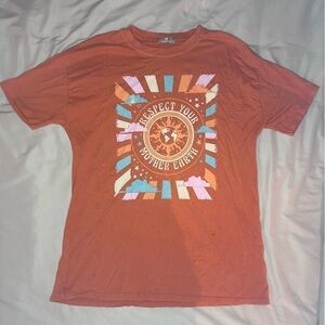 “Respect Your Mother Earth” Orange T-Shirt | Made in Italy | Size Medium